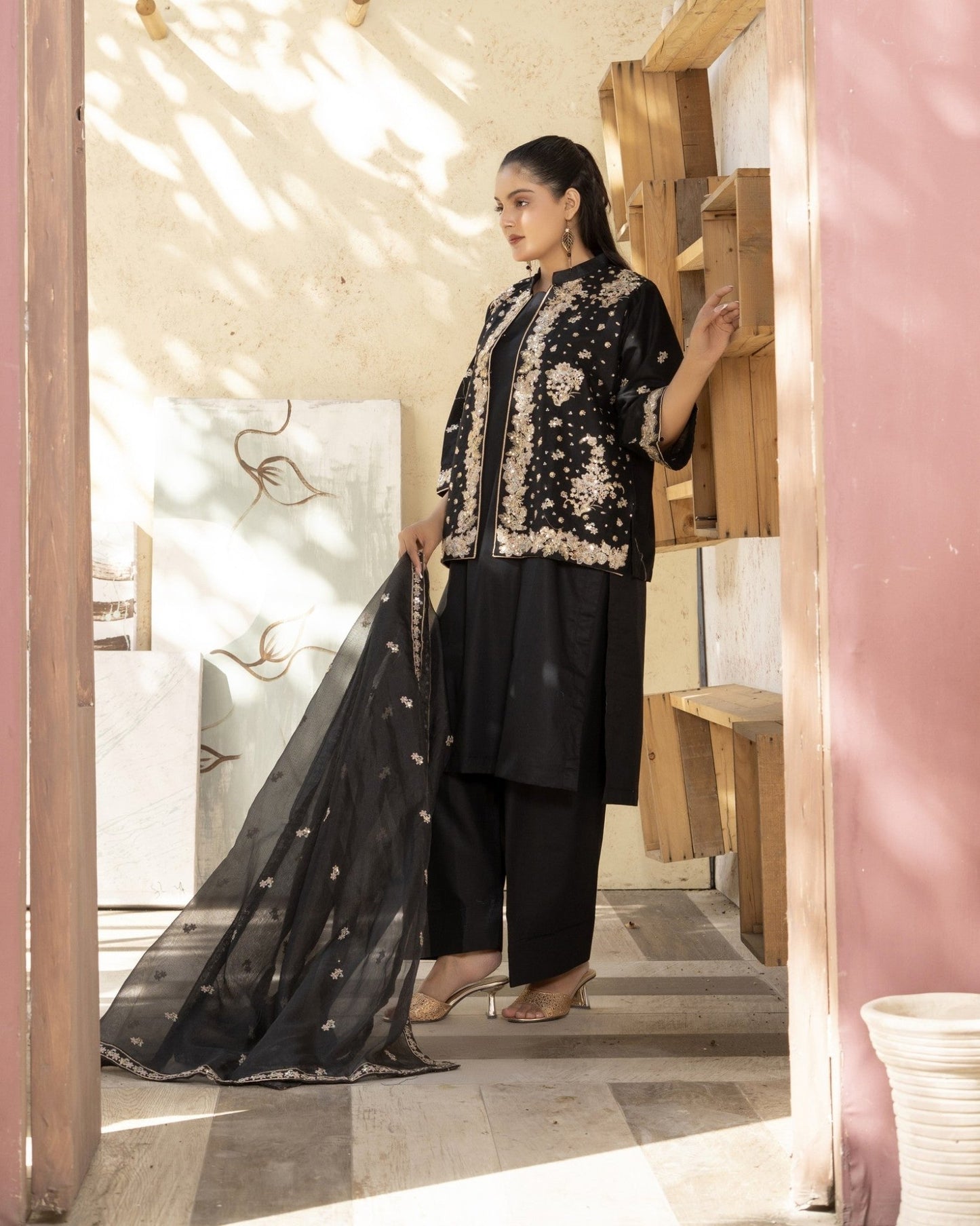 Festive Aura 4PC - HasaanBakhsh