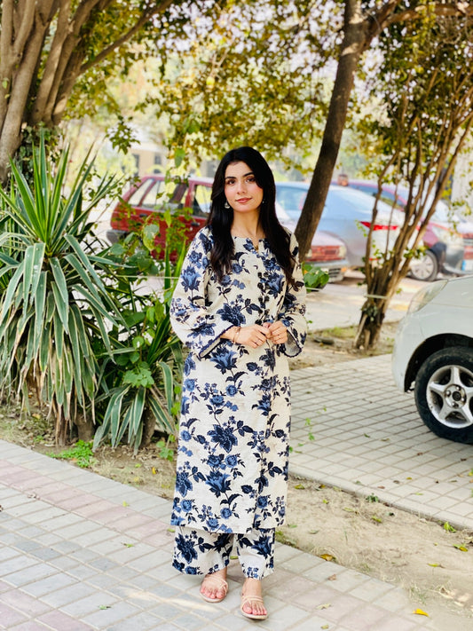 KHADDAR 2PC - GREY - HasaanBakhsh