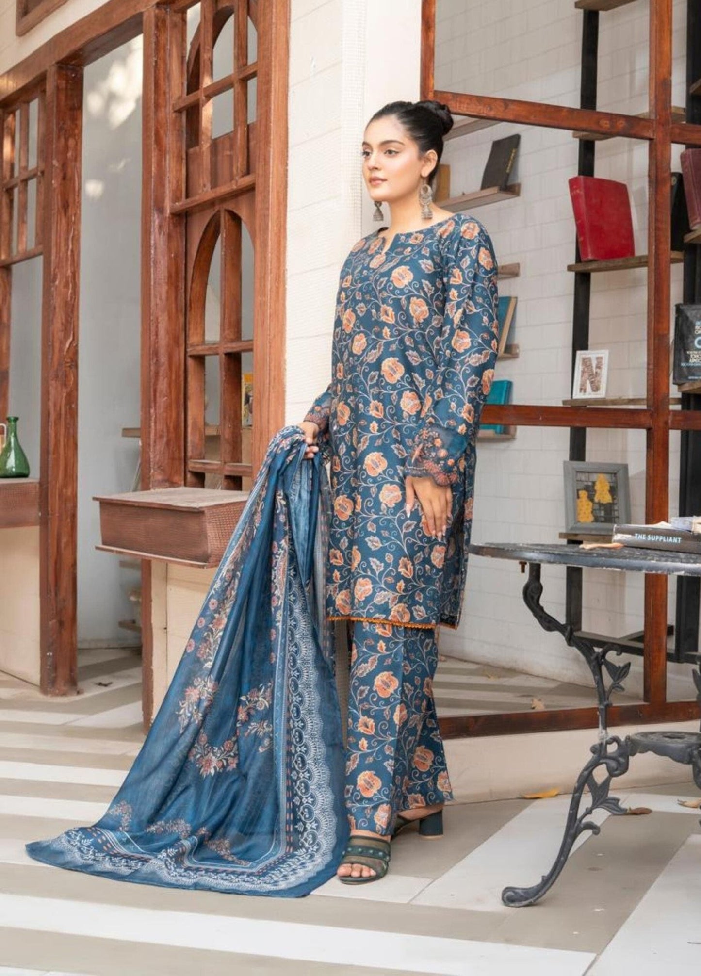 LS - 03 ZINC 3PC Lawn Suit - HasaanBakhsh