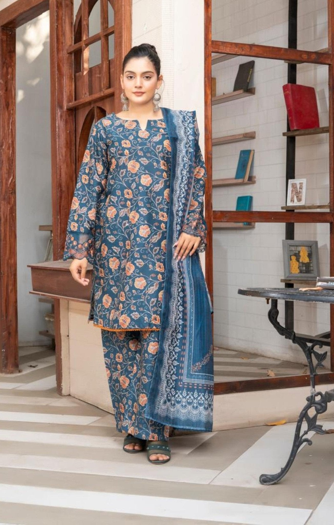 LS - 03 ZINC 3PC Lawn Suit - HasaanBakhsh
