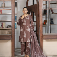 LS-06 Brown 3PC Lawn Suit