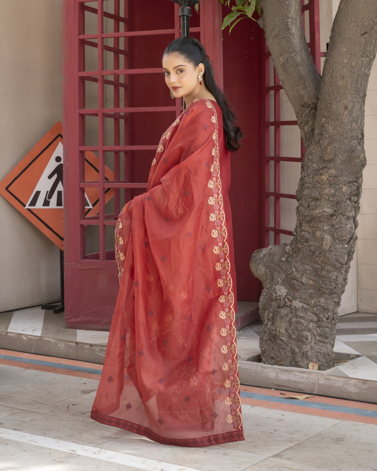 RED BLOOM 3PC - HasaanBakhsh