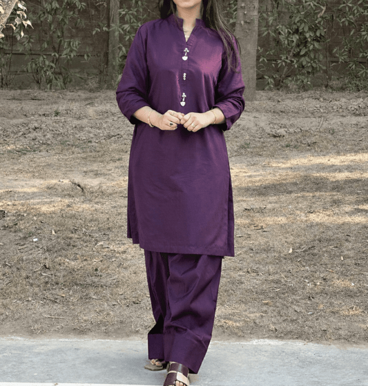 SOLID 2PC - PURPLE - HasaanBakhsh